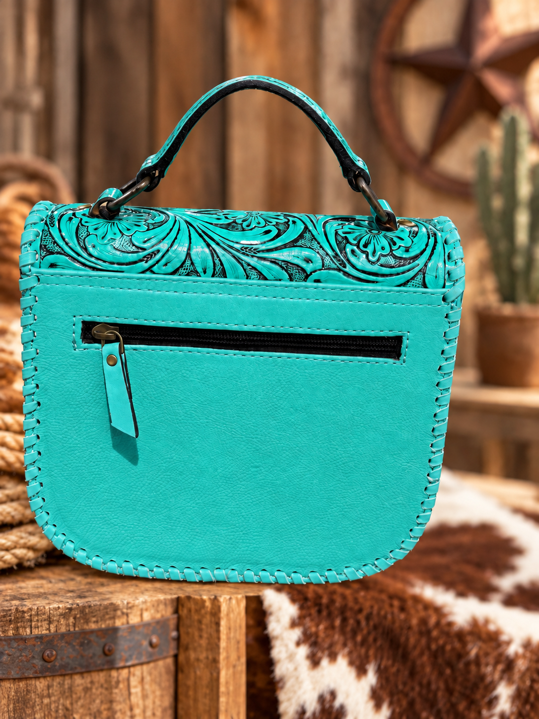 Turquoise Blossom Crossbody