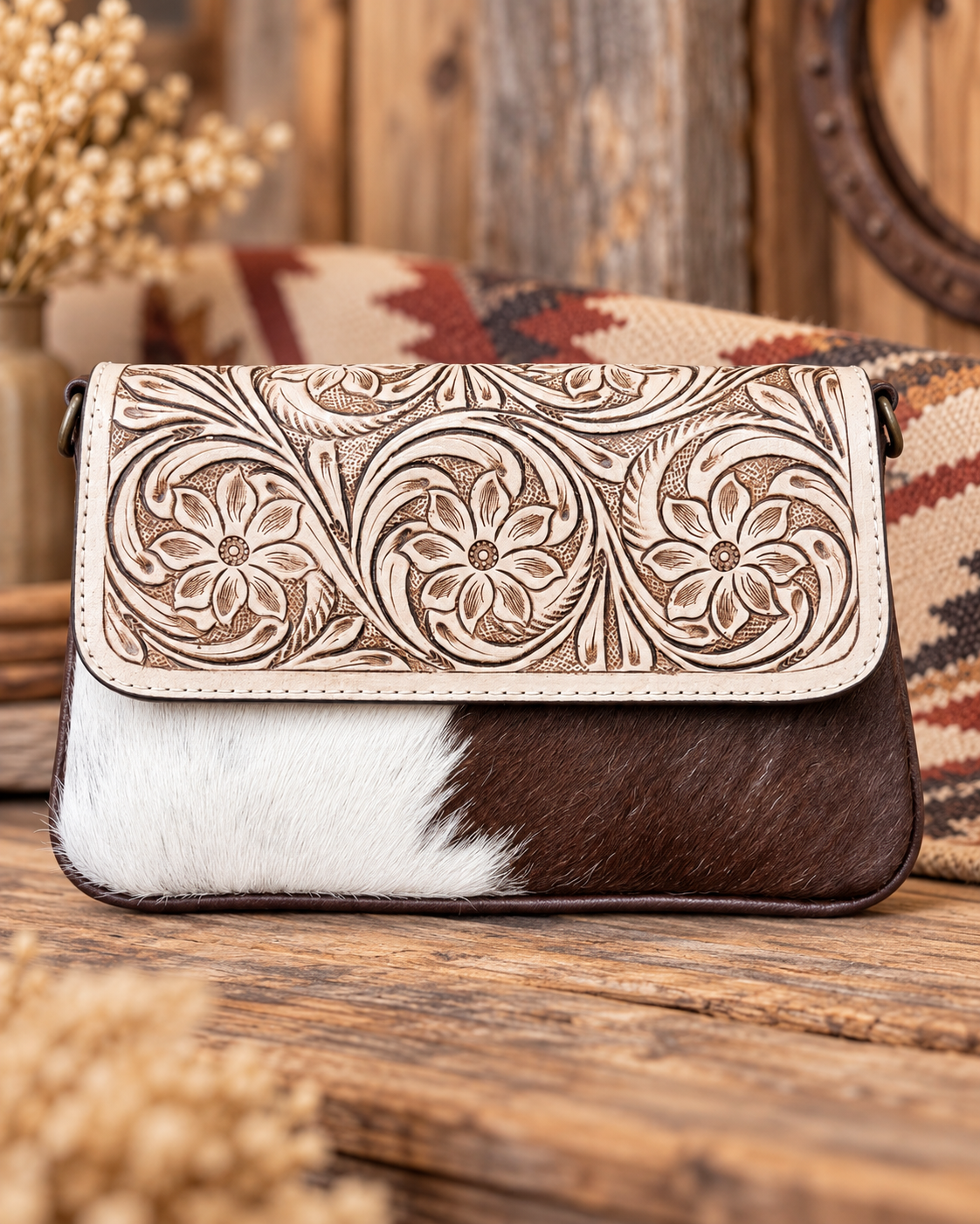 Prairie Bloom Crossbody- Cream