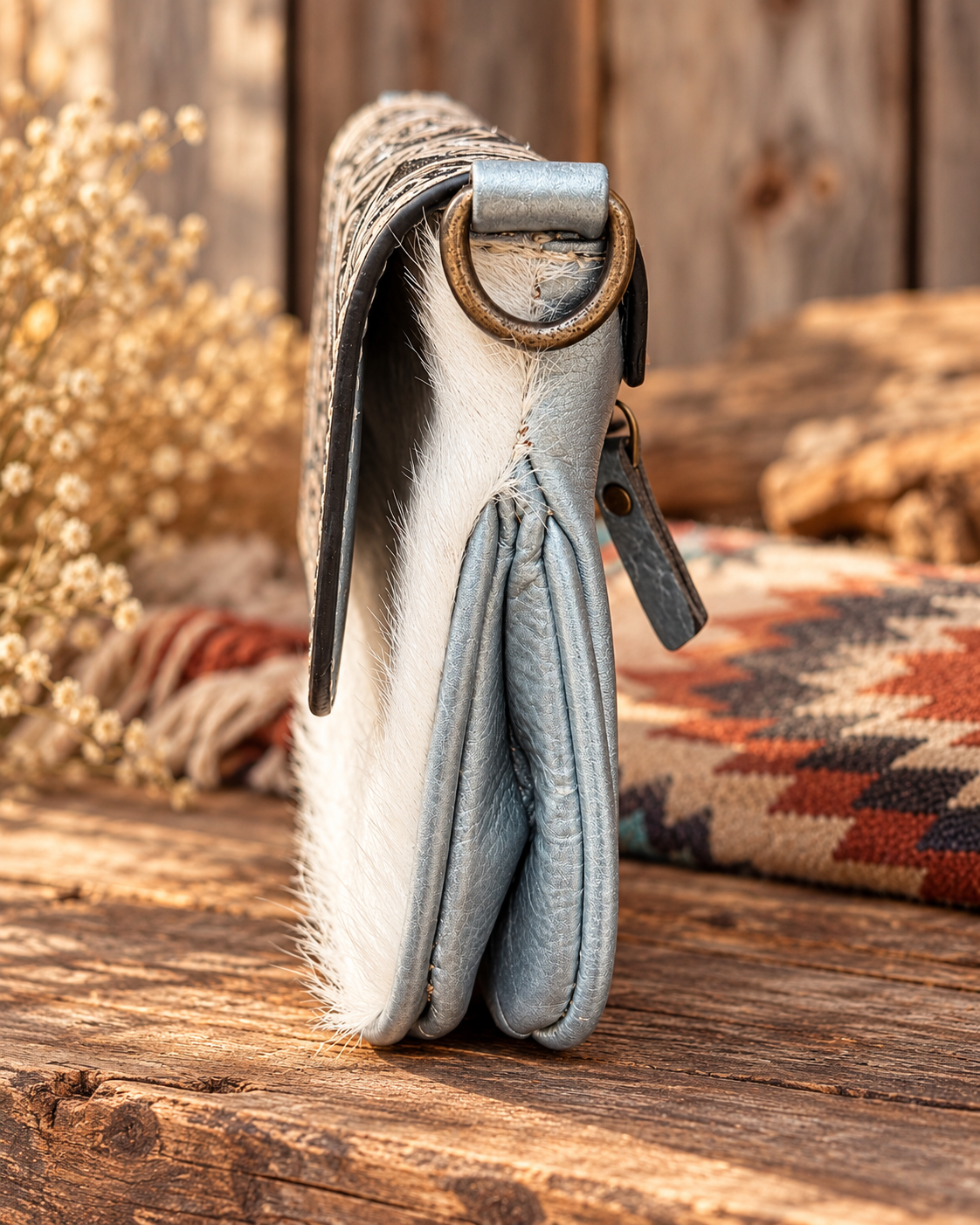 Prairie Bloom Crossbody- Silver