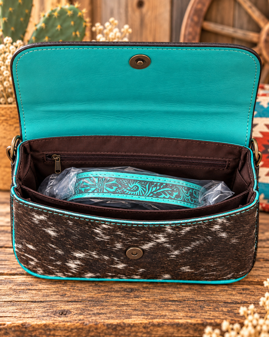 Prairie Bloom Crossbody- Turquoise