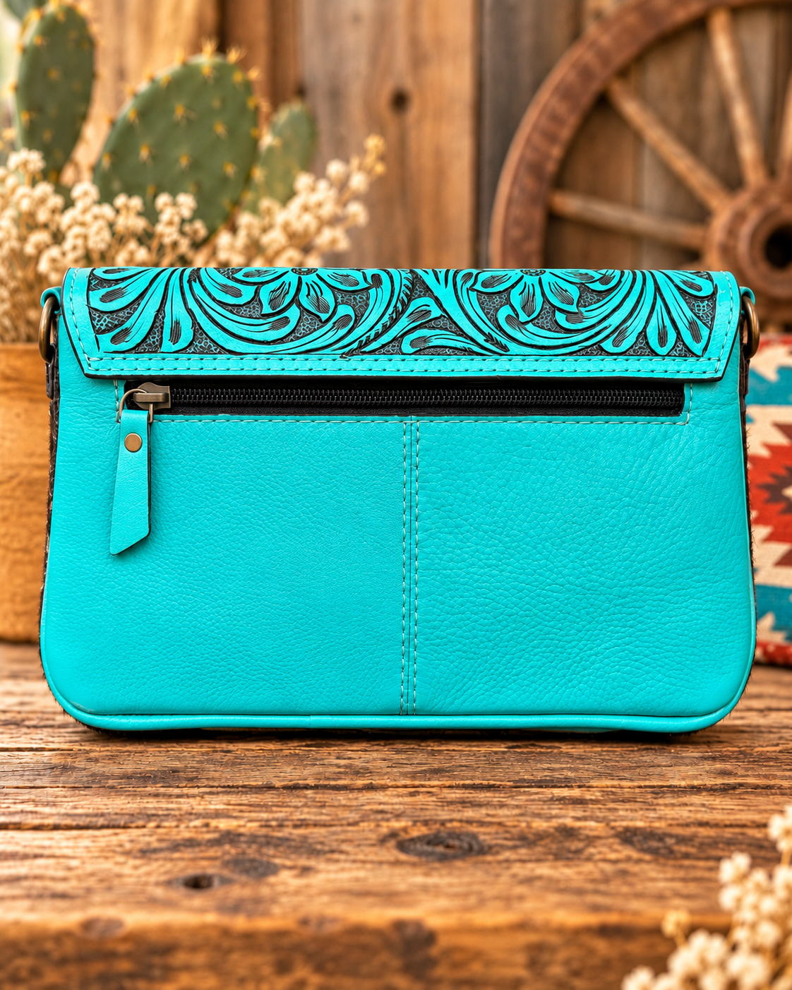 Prairie Bloom Crossbody- Turquoise