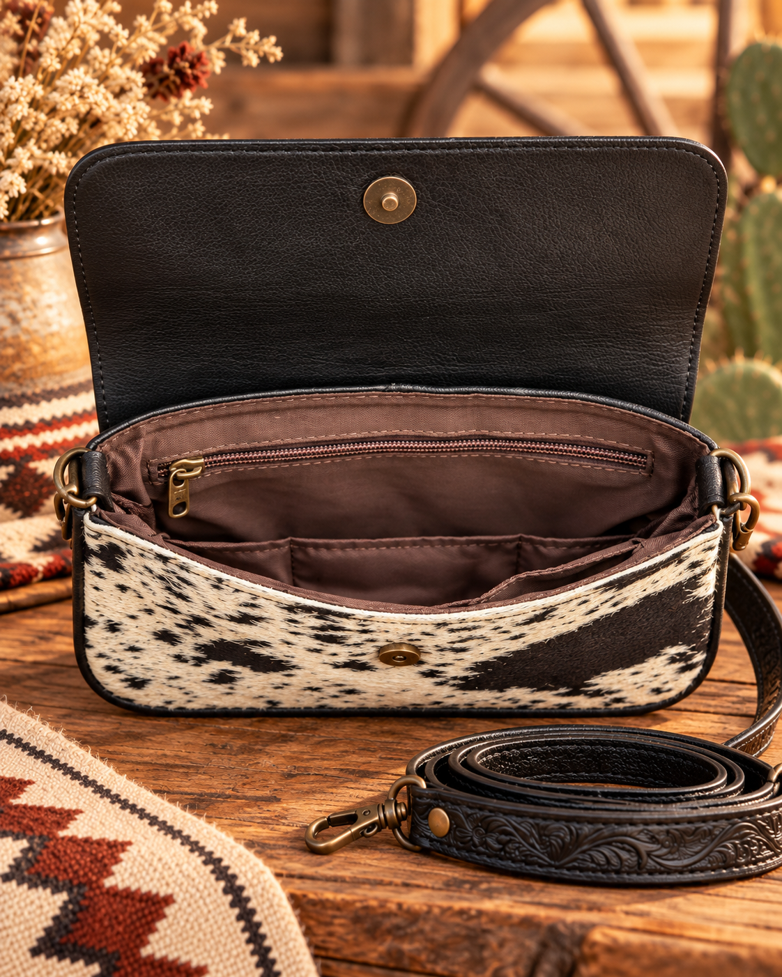 Prairie Bloom Crossbody- Black