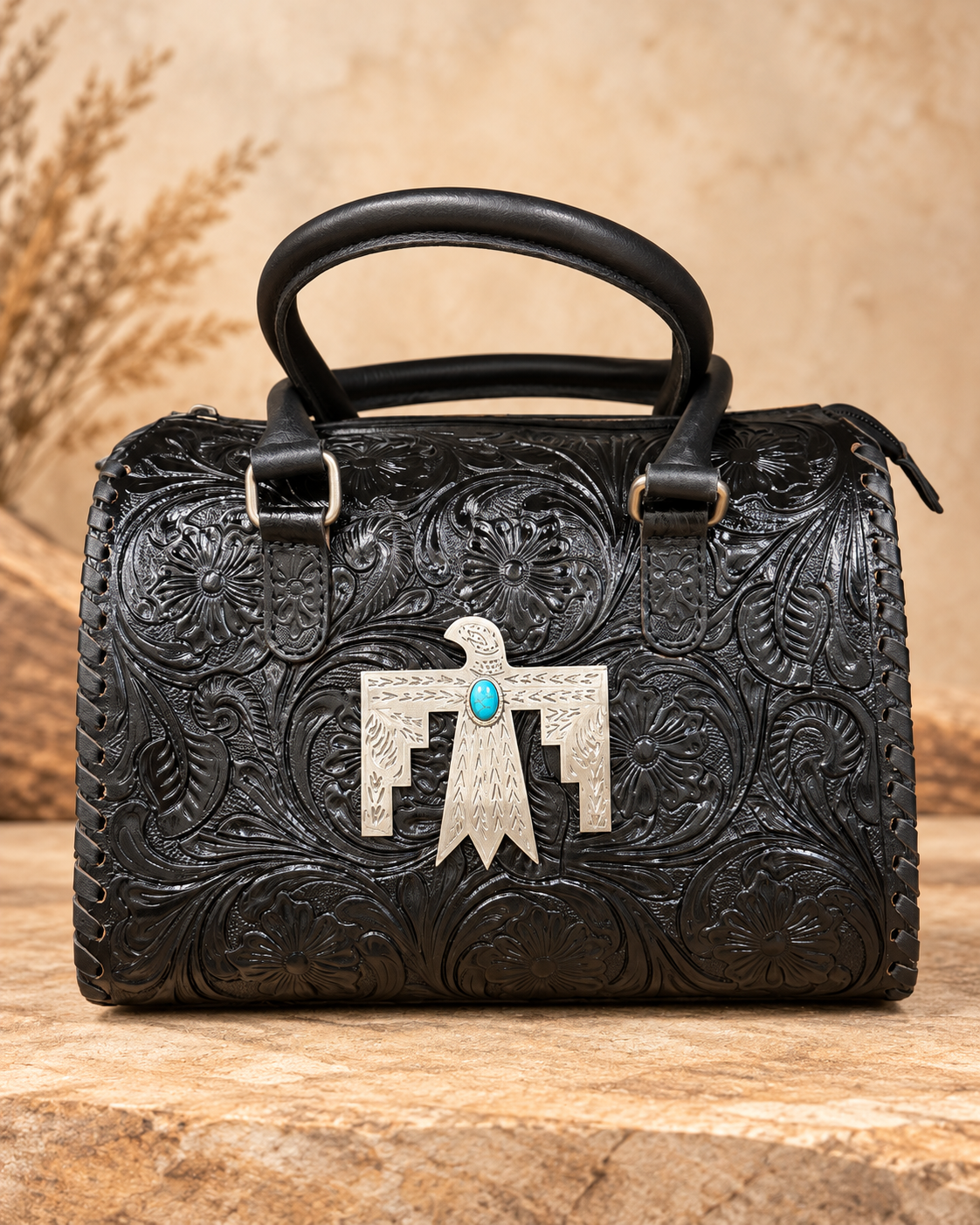 Midnight Thunderbird – Small Speedy Handbag