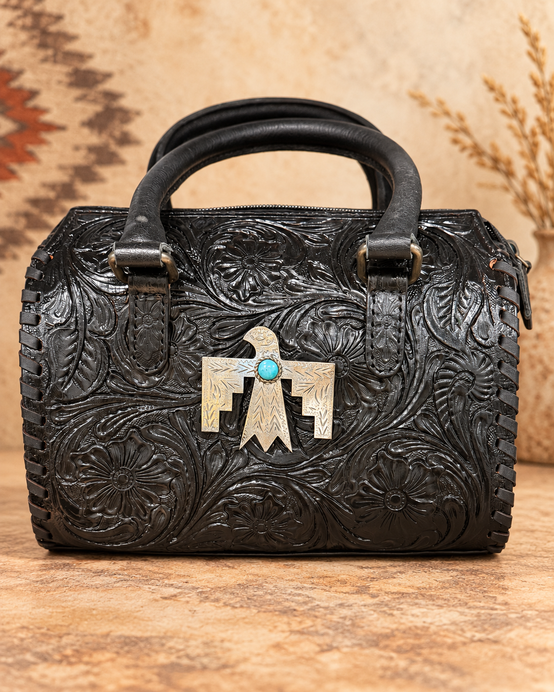 Midnight Thunderbird – Medium Speedy Handbag