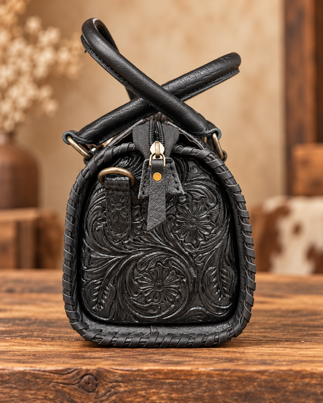 Midnight Thunderbird – Small Speedy Handbag