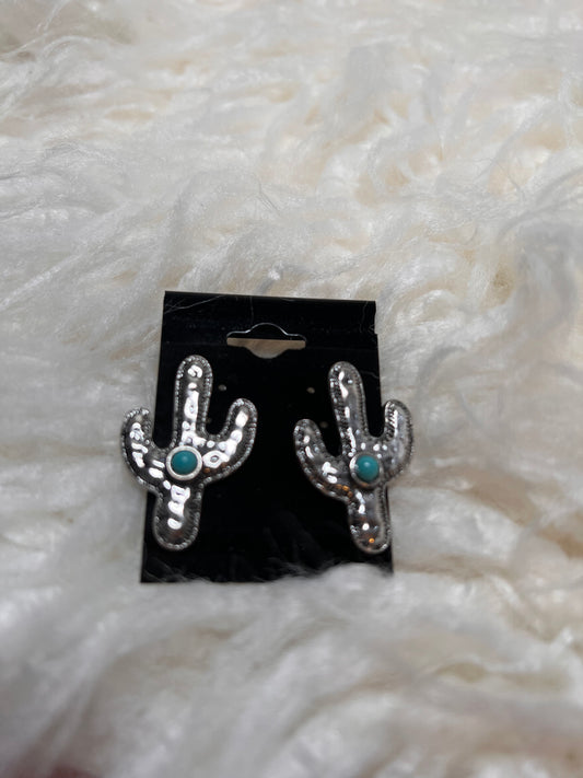 Silver CactusEarrings