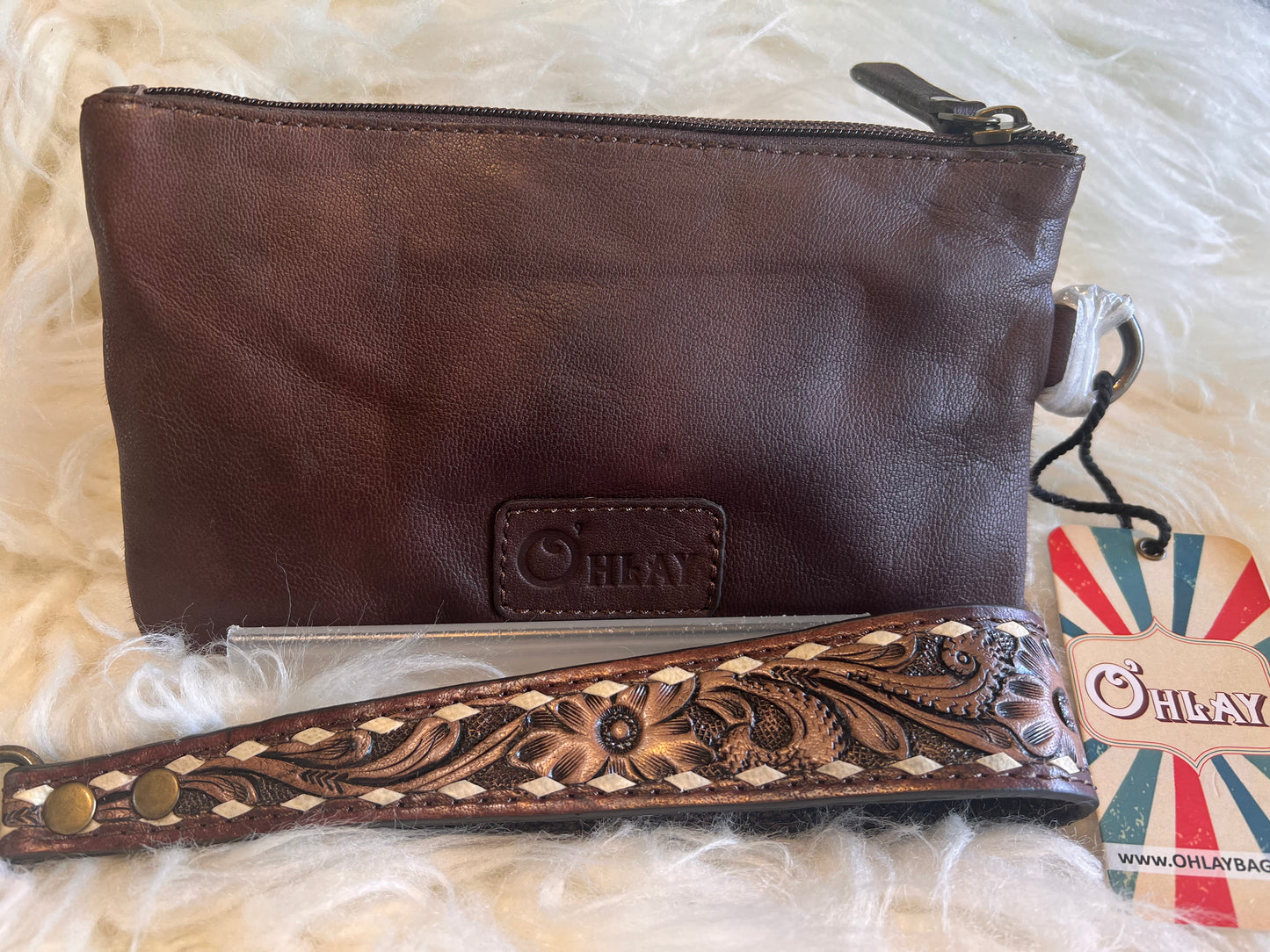 O’hlay Cowhide Wristlet