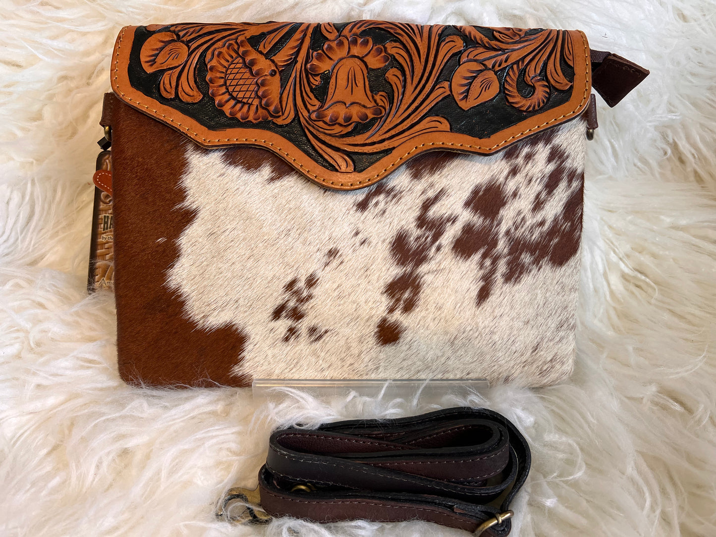 ADBG405BKW Envelope Genuine Western Leather Women Bag: ADBG405TAW