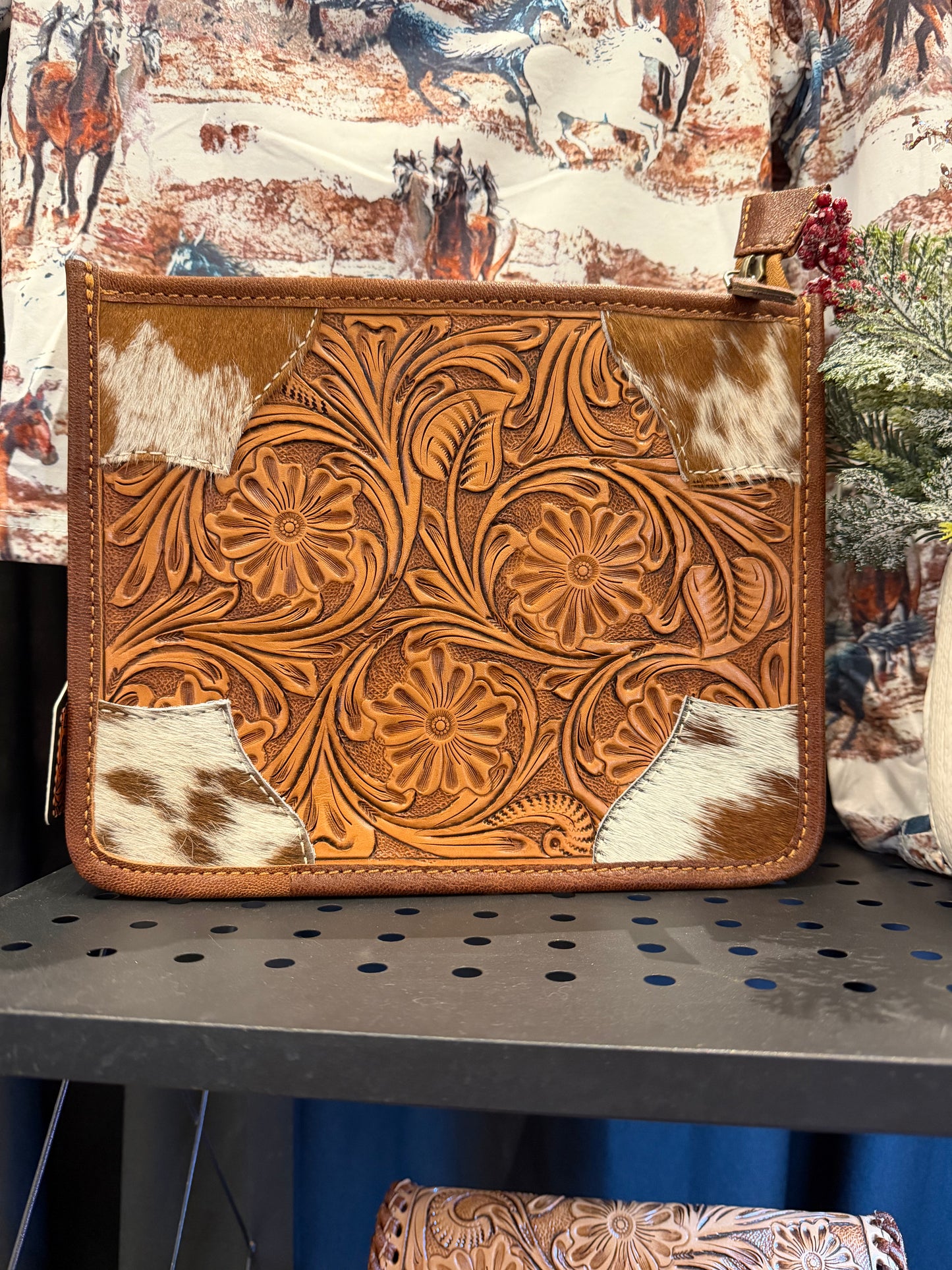 Saddleflower Tooled Crossbody
