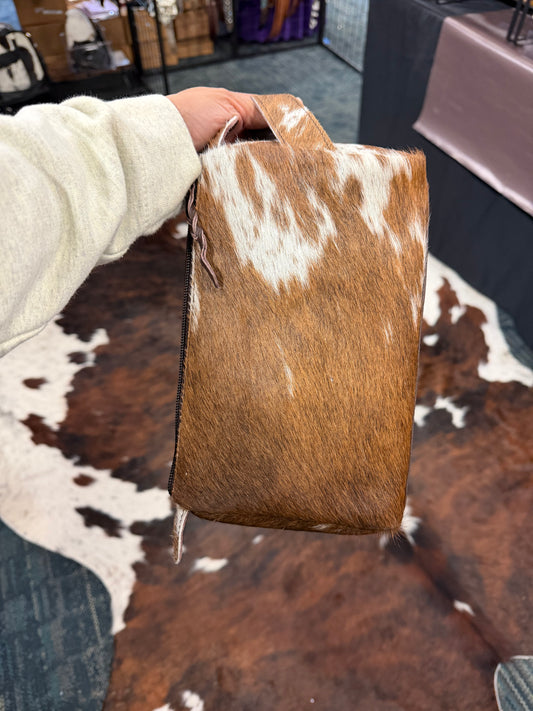 Tan Cowhide Kit Toiletry Bag 1