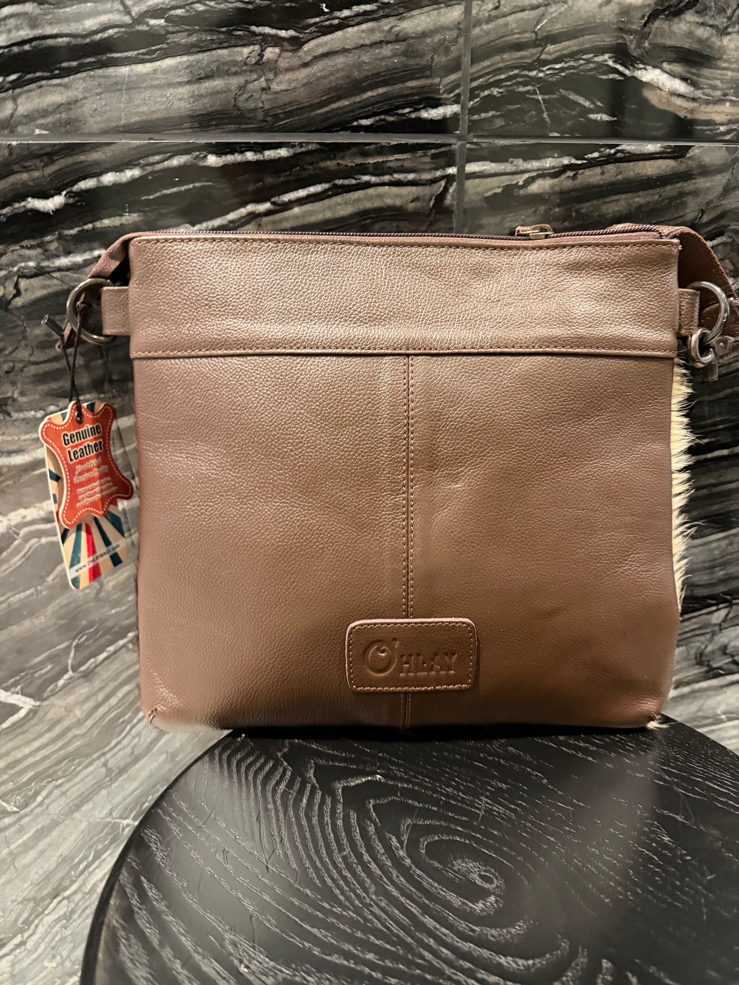 Cross Body Genuine Leather Western Bag with Cowhide SKBZ167