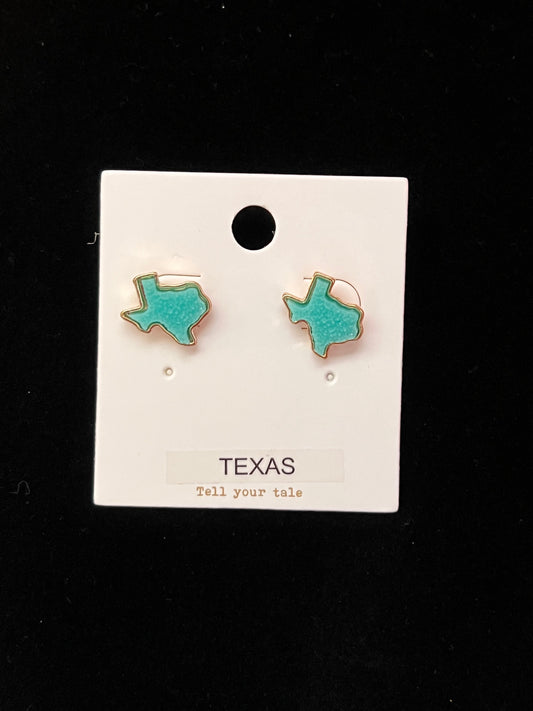 Turquoise Texas Fashion Stud Earrings