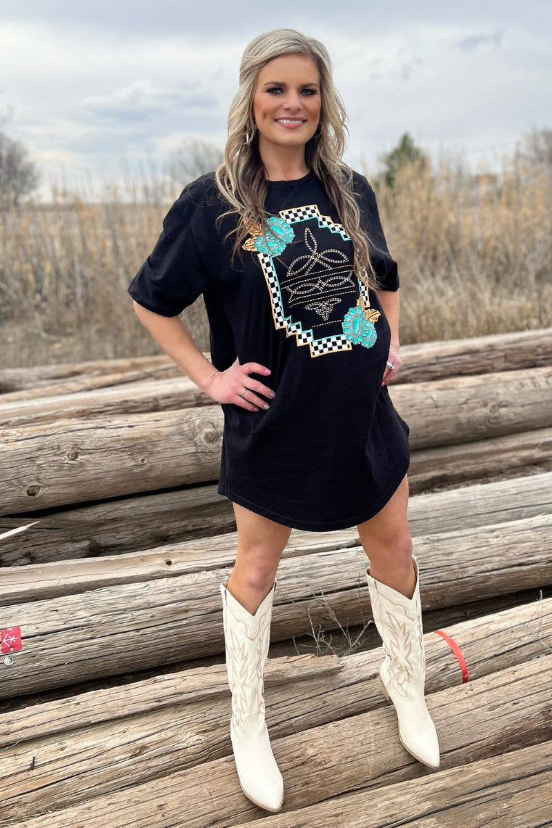 Small Town Big Dreams T-Shirt Dress