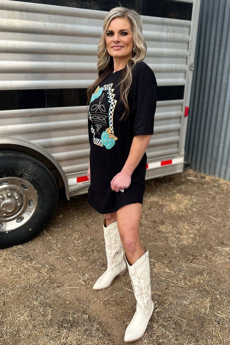 Small Town Big Dreams T-Shirt Dress