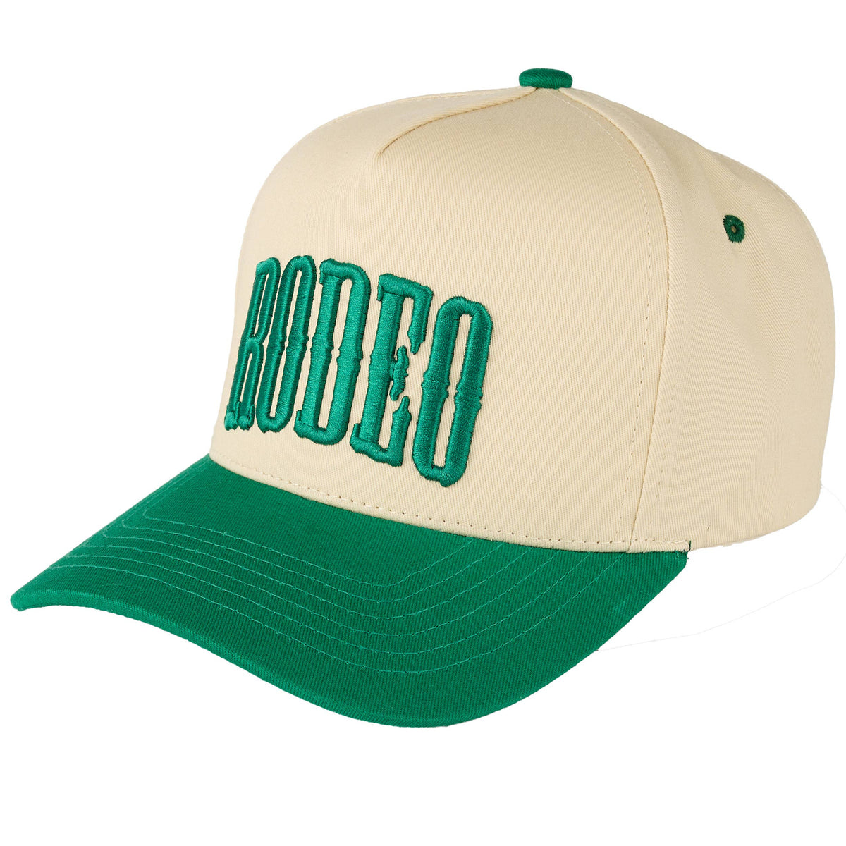 C.C RODEO Letter Embroidered Snapback Trucker Hat: Dark Denim