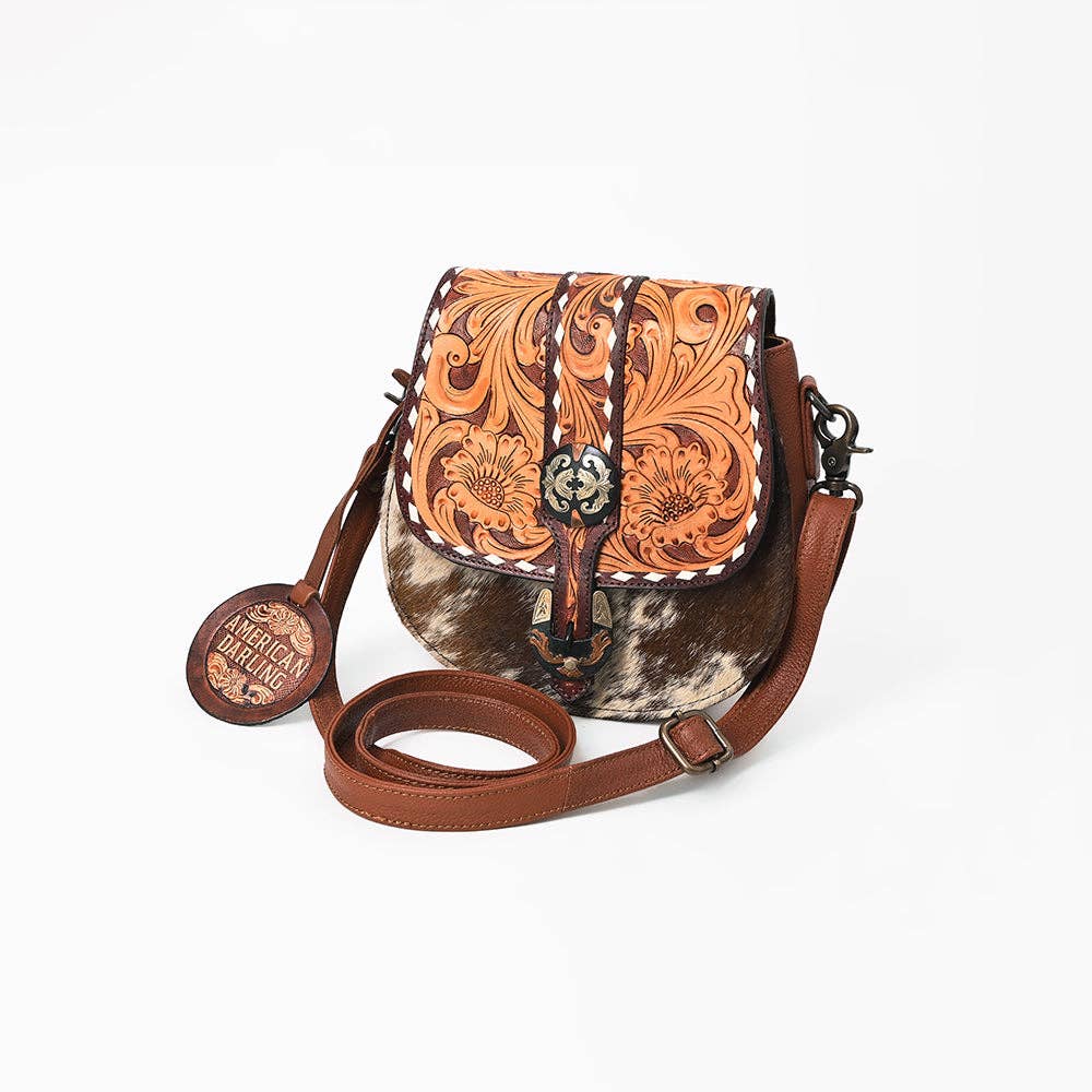 ADBG1222 Crossbody Genuine Western Leather Women Bag Annie: ADBG1222B