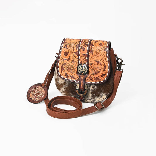 ADBG1222 Crossbody Genuine Western Leather Women Bag Annie: ADBG1222B