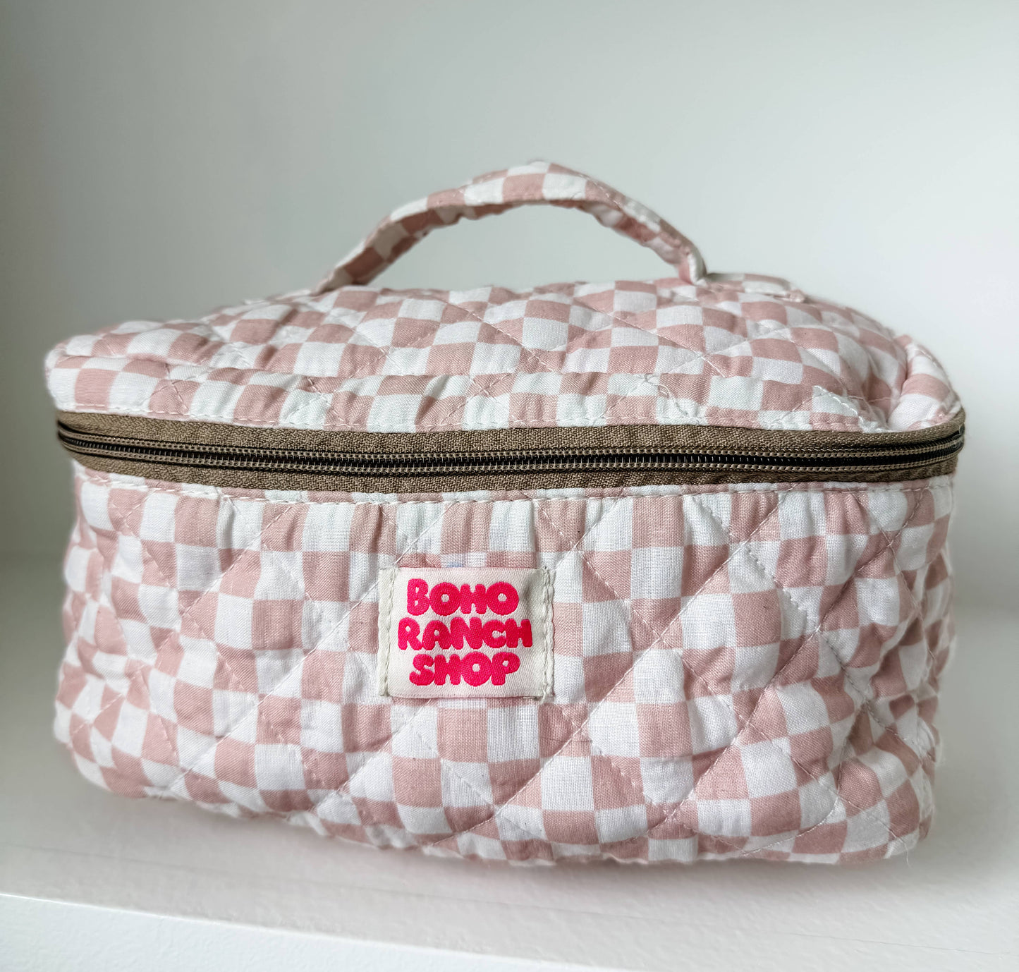 Quilted Western Makeup Bag  | Cowgirl Cosmetic Bag Fabric : RODEO BARBIE