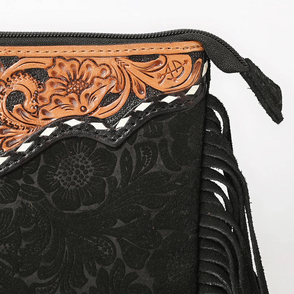 ADBG109 American Darling Hand-Tooled and Floral Embossed Leather Western Crossbody Bag: ADBG109DM2