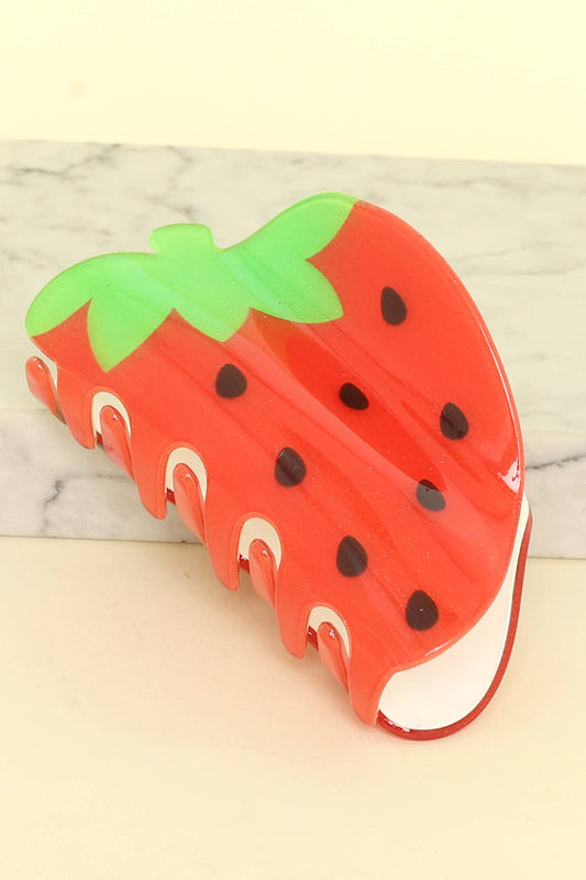Strawberry Acrylic Hair Claw Clip