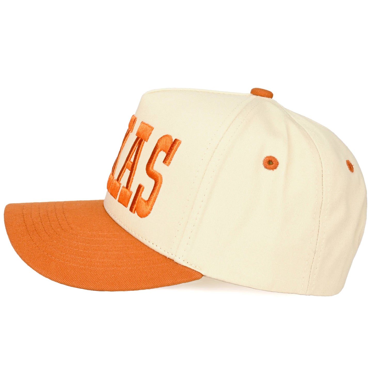 C.C TEXAS Embroidered Cotton Baseball Cap: Burnt Orange