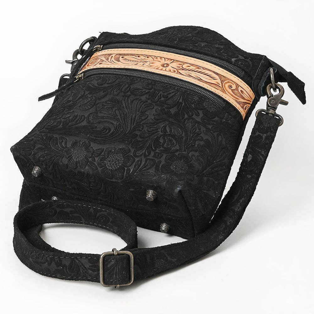 ADBG840 Crossbody Embossed Genuine Leather Genuine Western Leather Bag: ADBG840