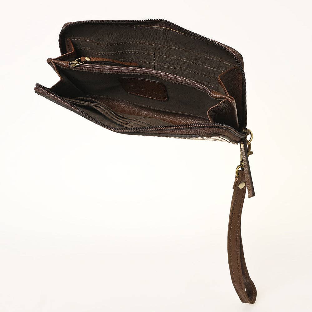 OHA129 Clutch Genuine Leather women bag western Bag: OHA129B