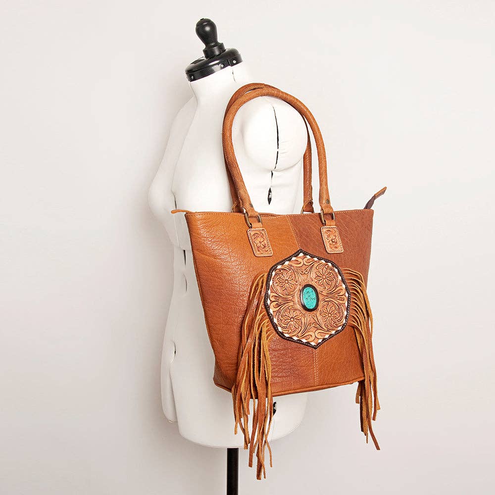 LC-ADBGA208A Tote Genuine Western Leather Women Bag: ADBGA208A