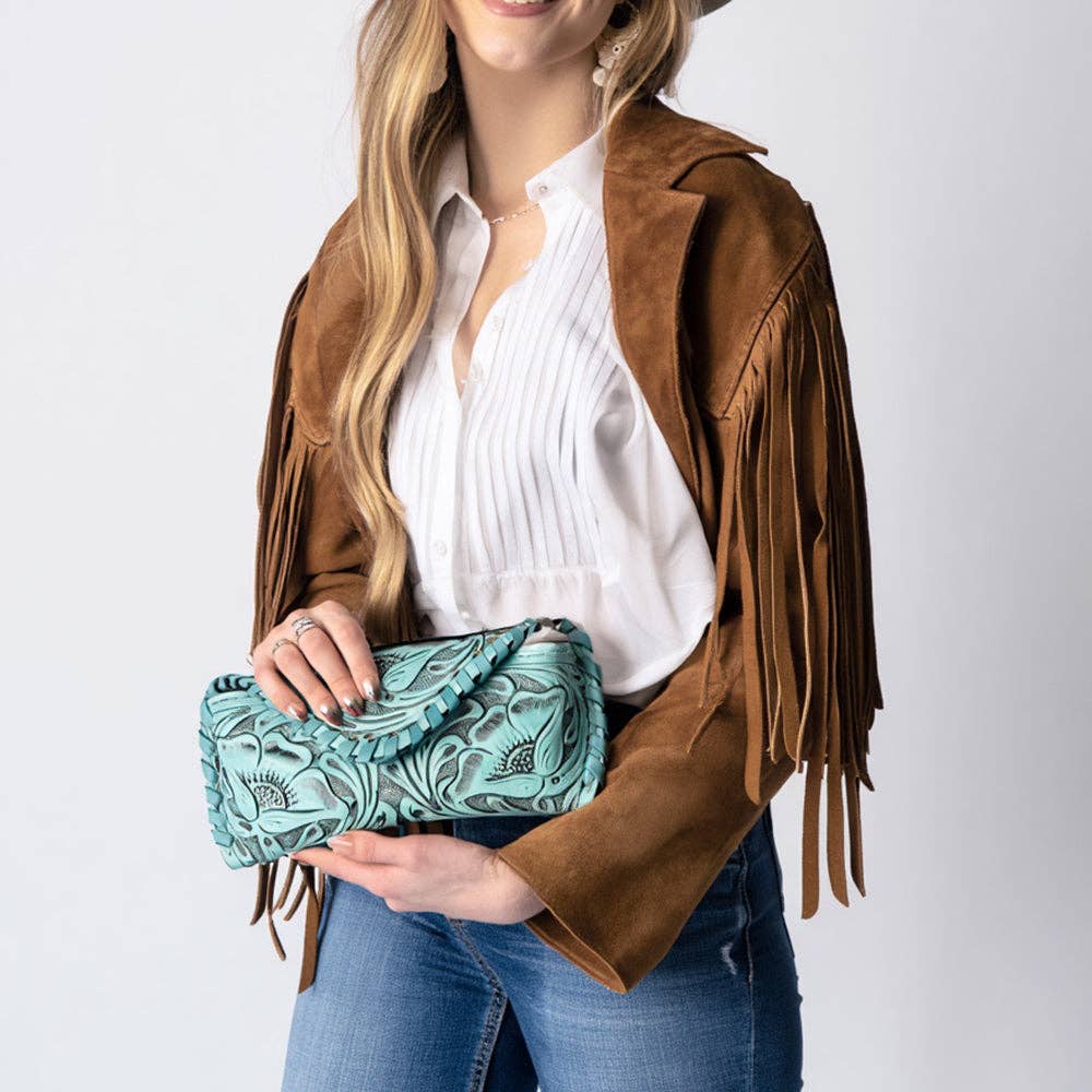 ADBG1203 Sunglass Case Genuine LeatherTurquoise