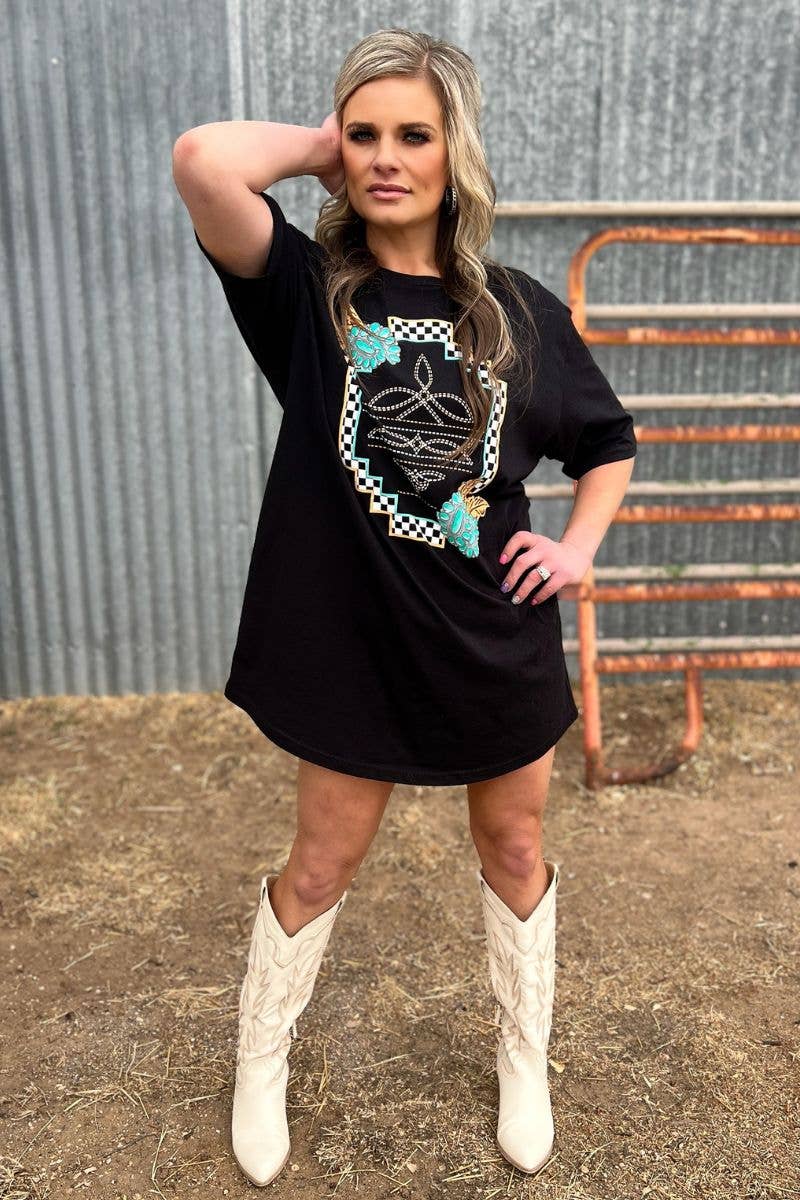 Small Town Big Dreams T-Shirt Dress