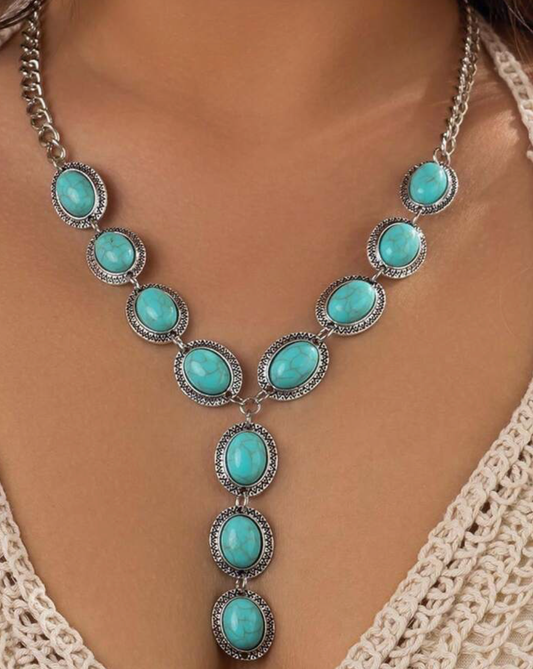 Turquoise V Necklace 