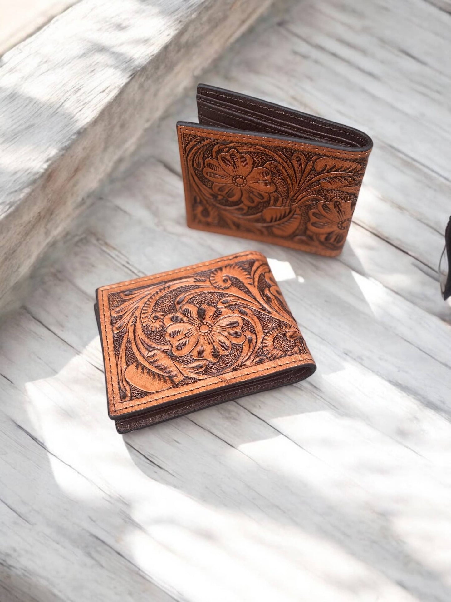 All Tooled Leather Men's Wallet