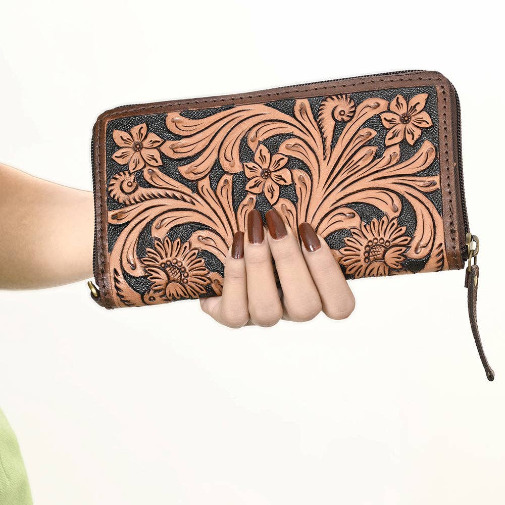 OHA129 Clutch Genuine Leather women bag western Bag: OHA129B