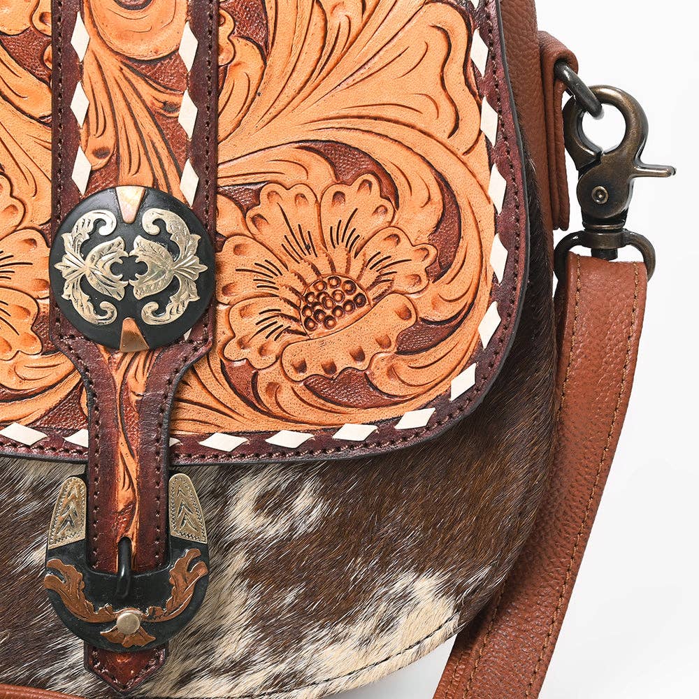 ADBG1222 Crossbody Genuine Western Leather Women Bag Annie: ADBG1222B