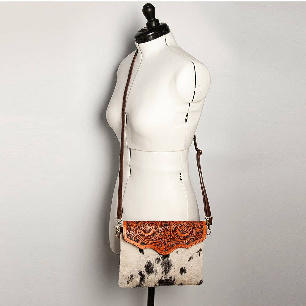 ADBG405BKW Envelope Genuine Western Leather Women Bag: ADBG405BKW