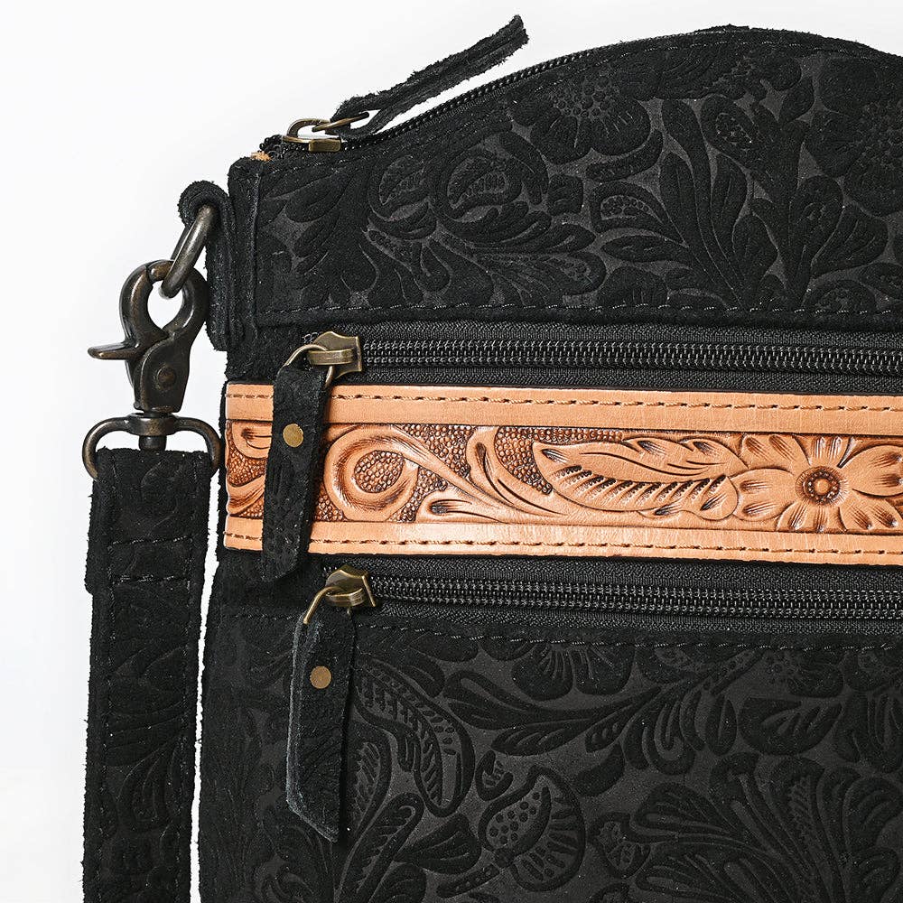 ADBG840 Crossbody Embossed Genuine Leather Genuine Western Leather Bag: ADBG840