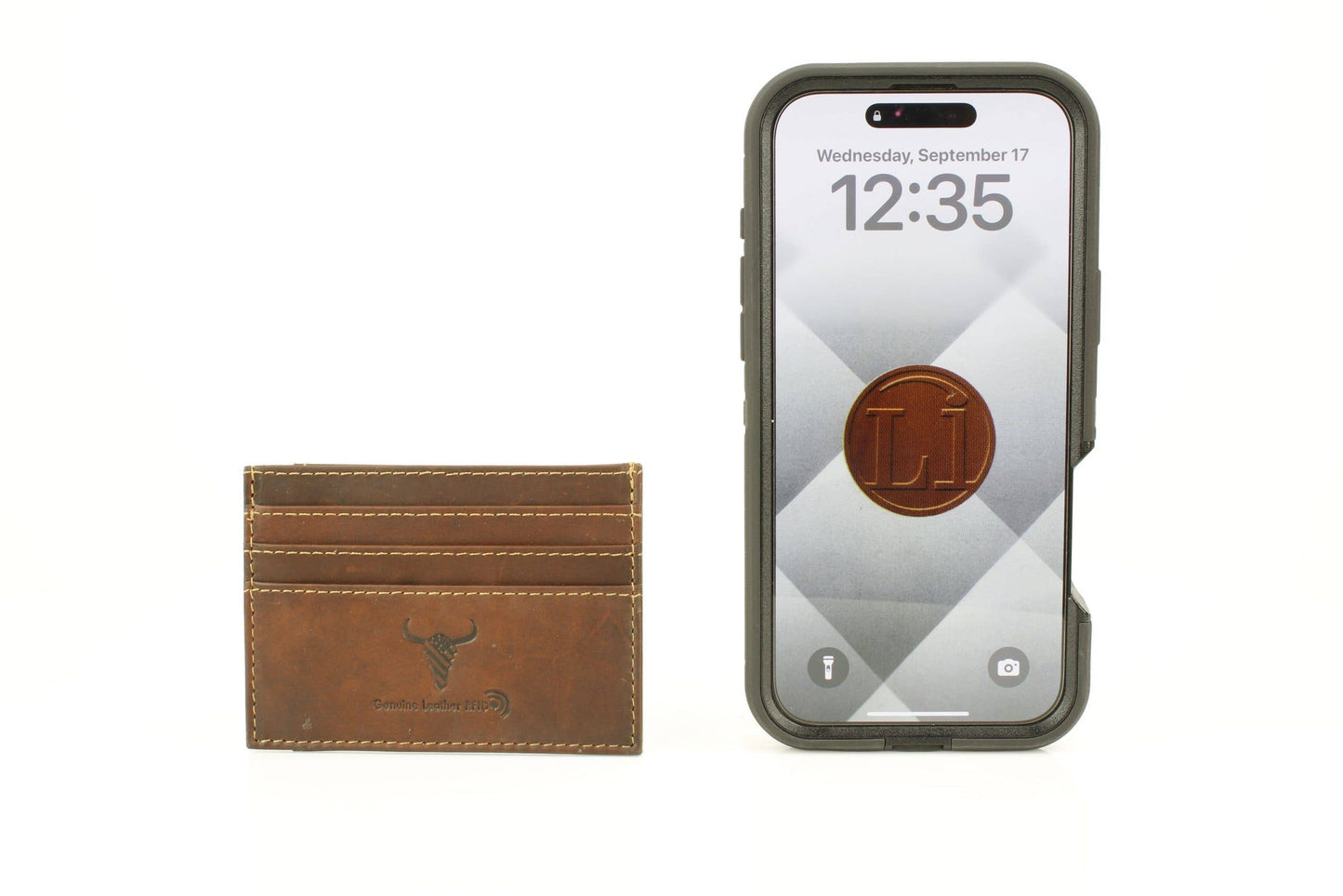 Oil Pull-Up Leather RFID Wallet with ID Window 8035