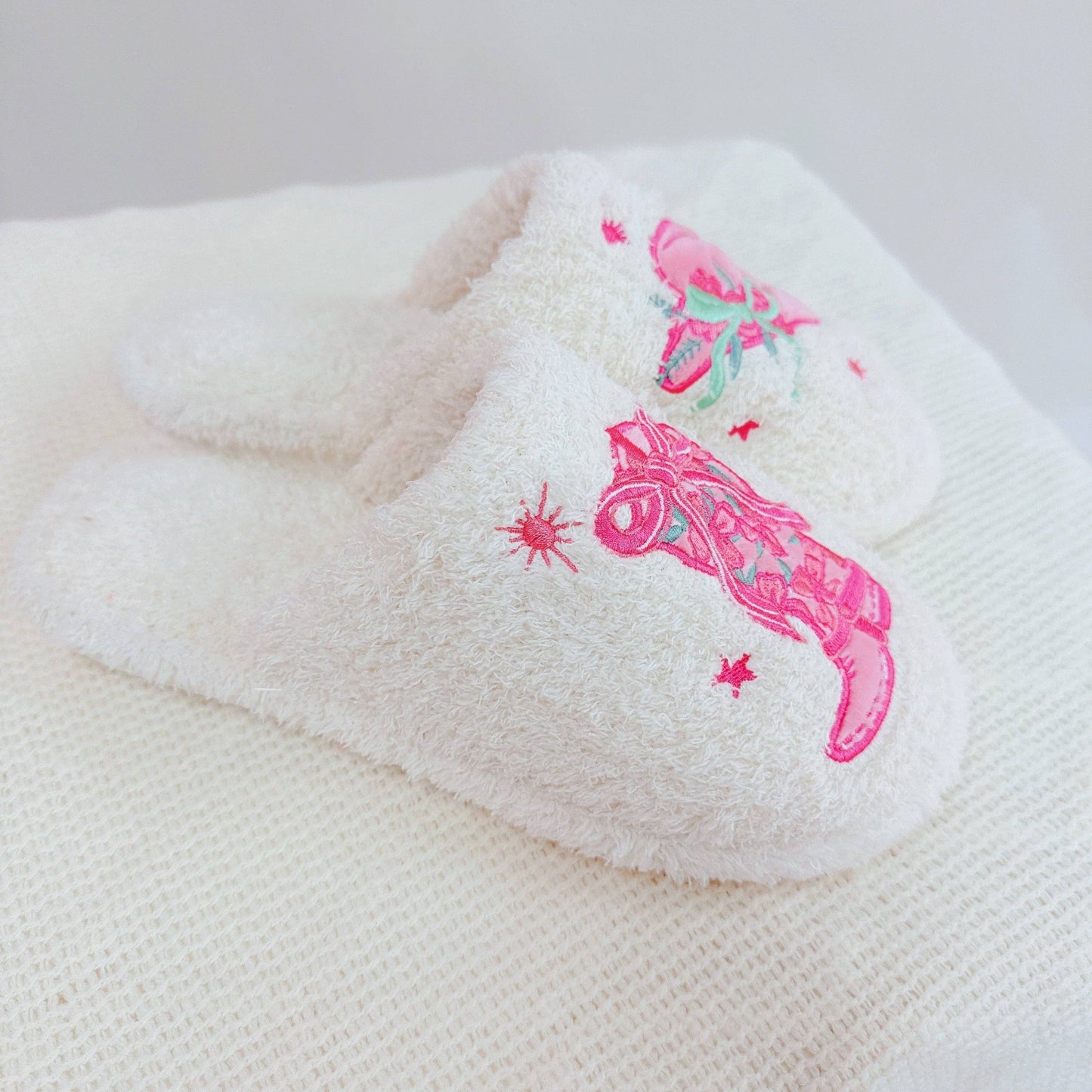 Western Whimsy Coziest Lounge Slippers: L/XL