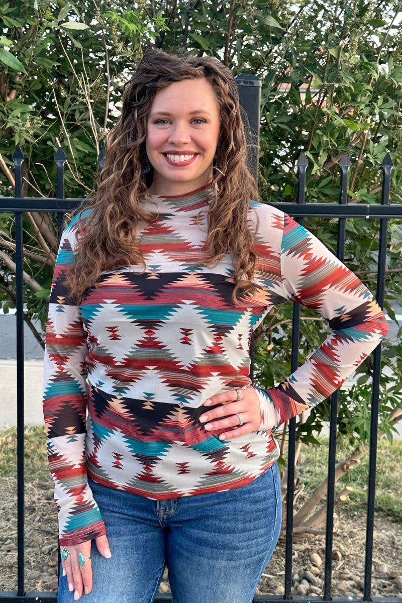 Southern Roots Mesh Top