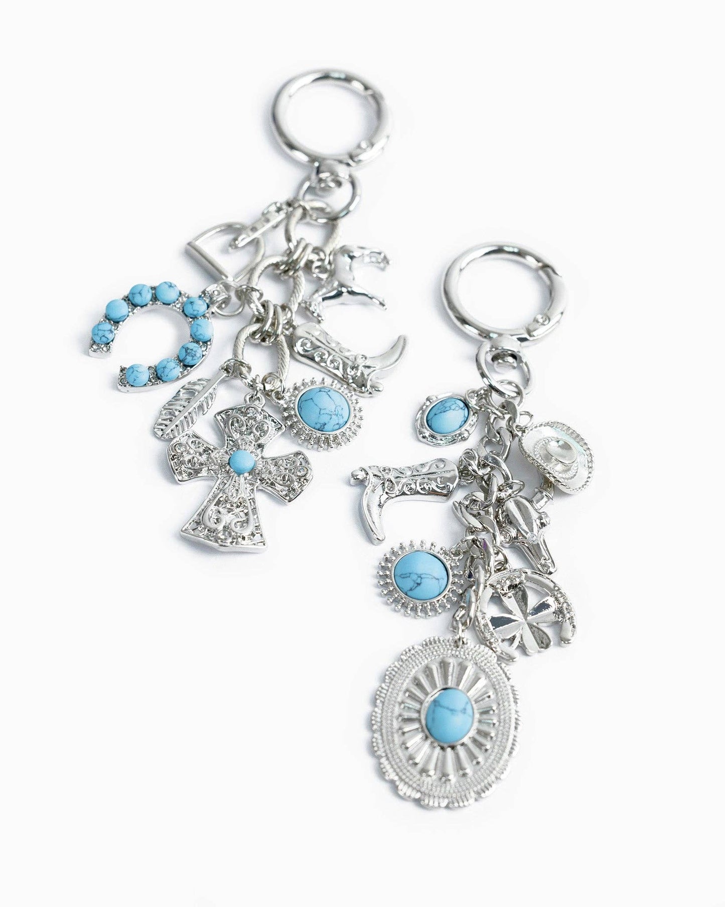 Western Boho Horseshoe Cross Bag Charm