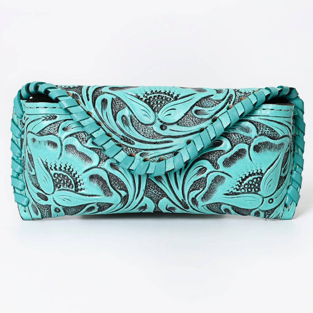 ADBG1203 Sunglass Case Genuine LeatherTurquoise