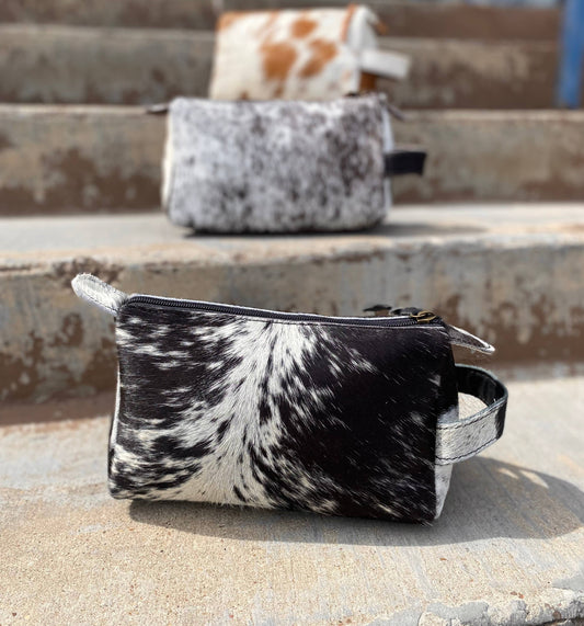 Black Cowhide Kit Bag - Toiletry   