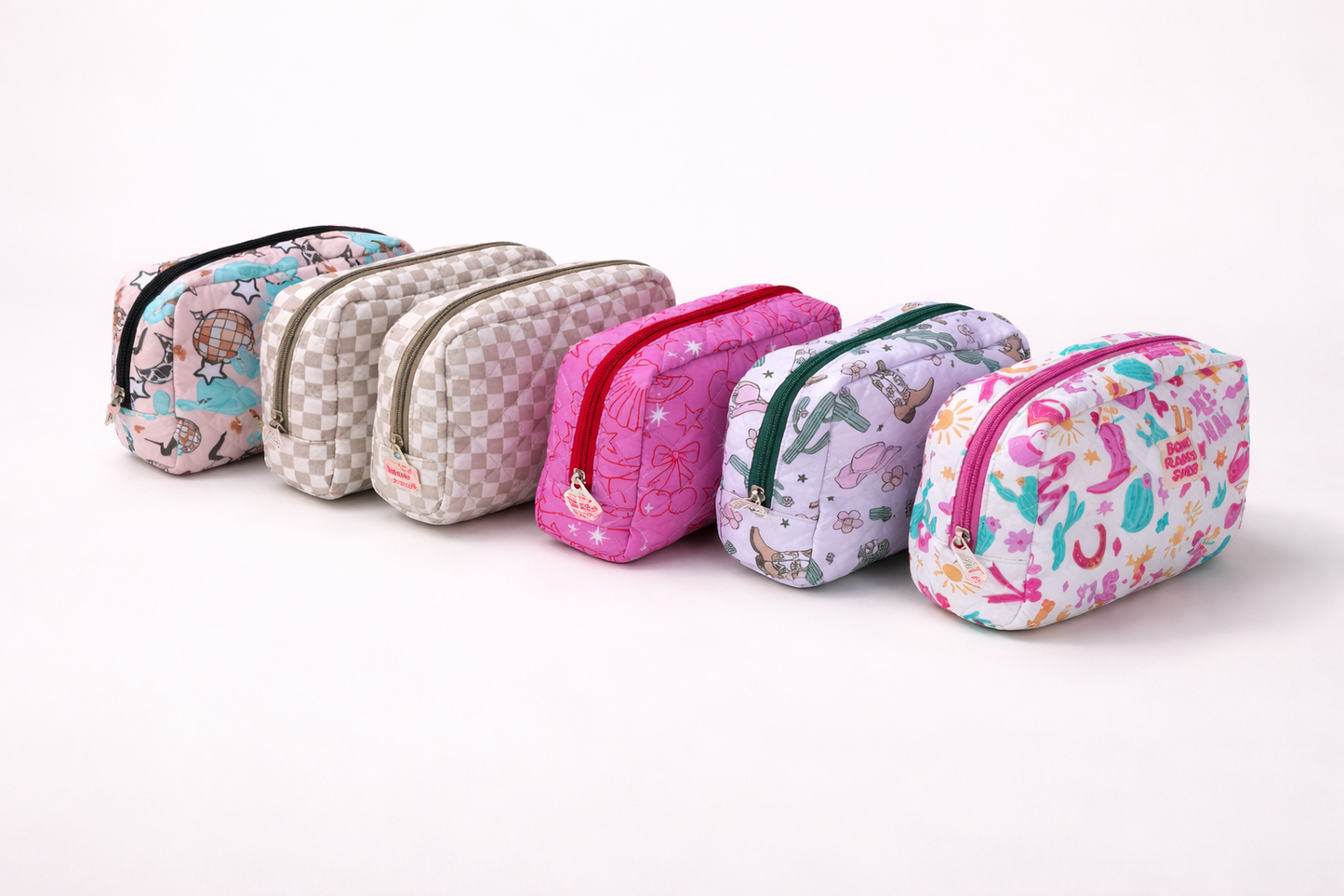 Fabric Western Makeup Bag Organizer | Cowgirl Cosmetic Bag : RODEO BARBIE