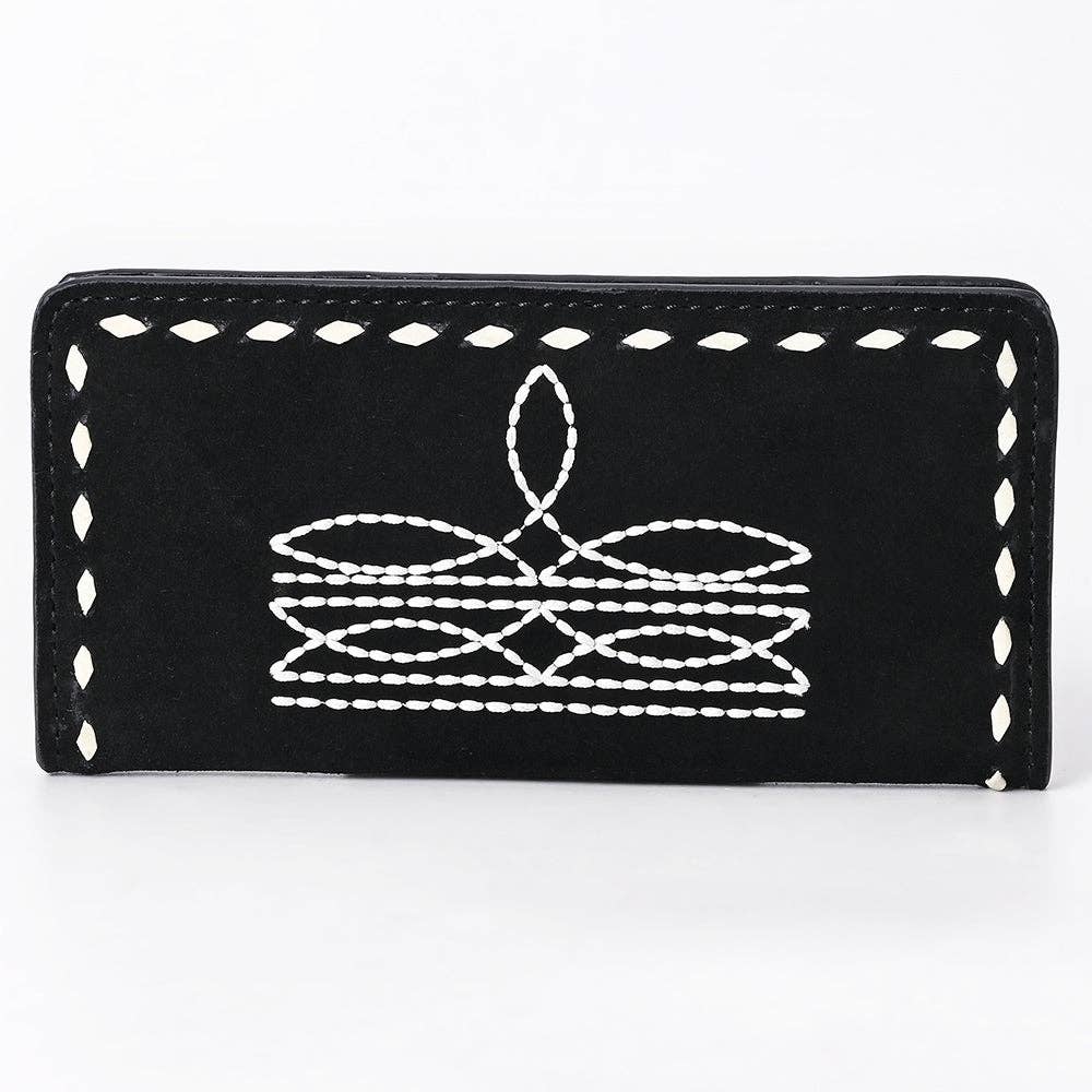 American Darling Black Genuine Suede Wallet Bag: ADBG1687A