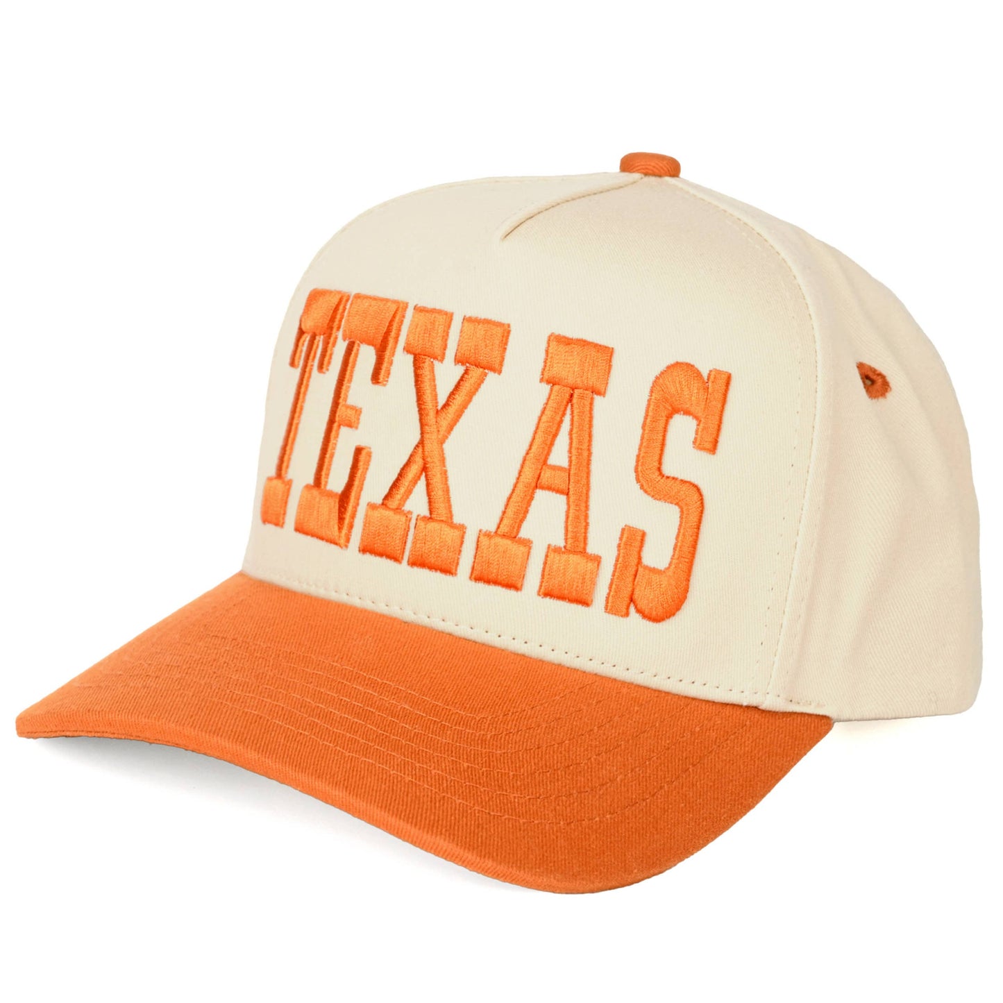 C.C TEXAS Embroidered Cotton Baseball Cap: Burnt Orange