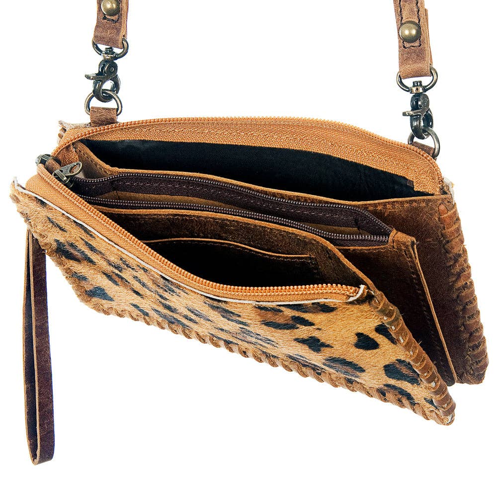 ADBG535CHE Wallet Hair-On Genuine Western Leather Women Bag: ADBG535CHE