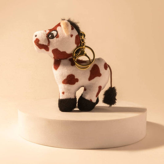 Little Pinto Bag Charm in Ivory Spot: Ivory Spot