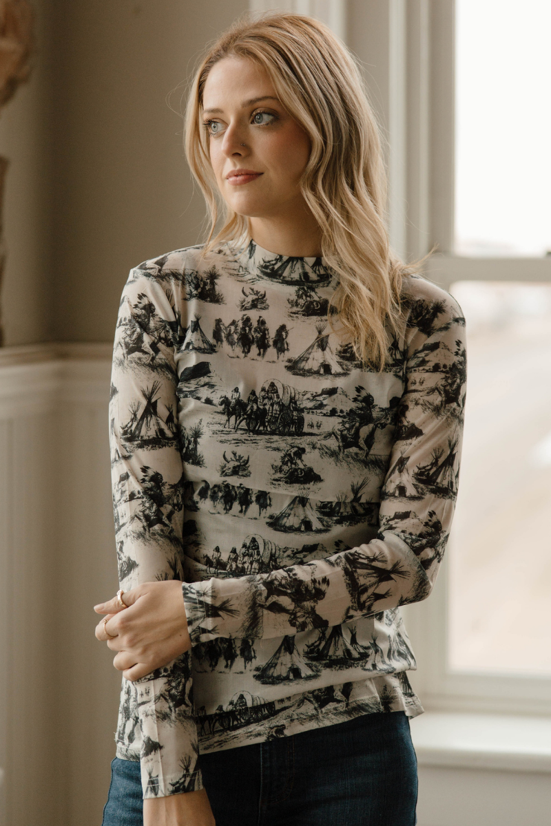 Spirit of The Plains Mesh Top: S-XL