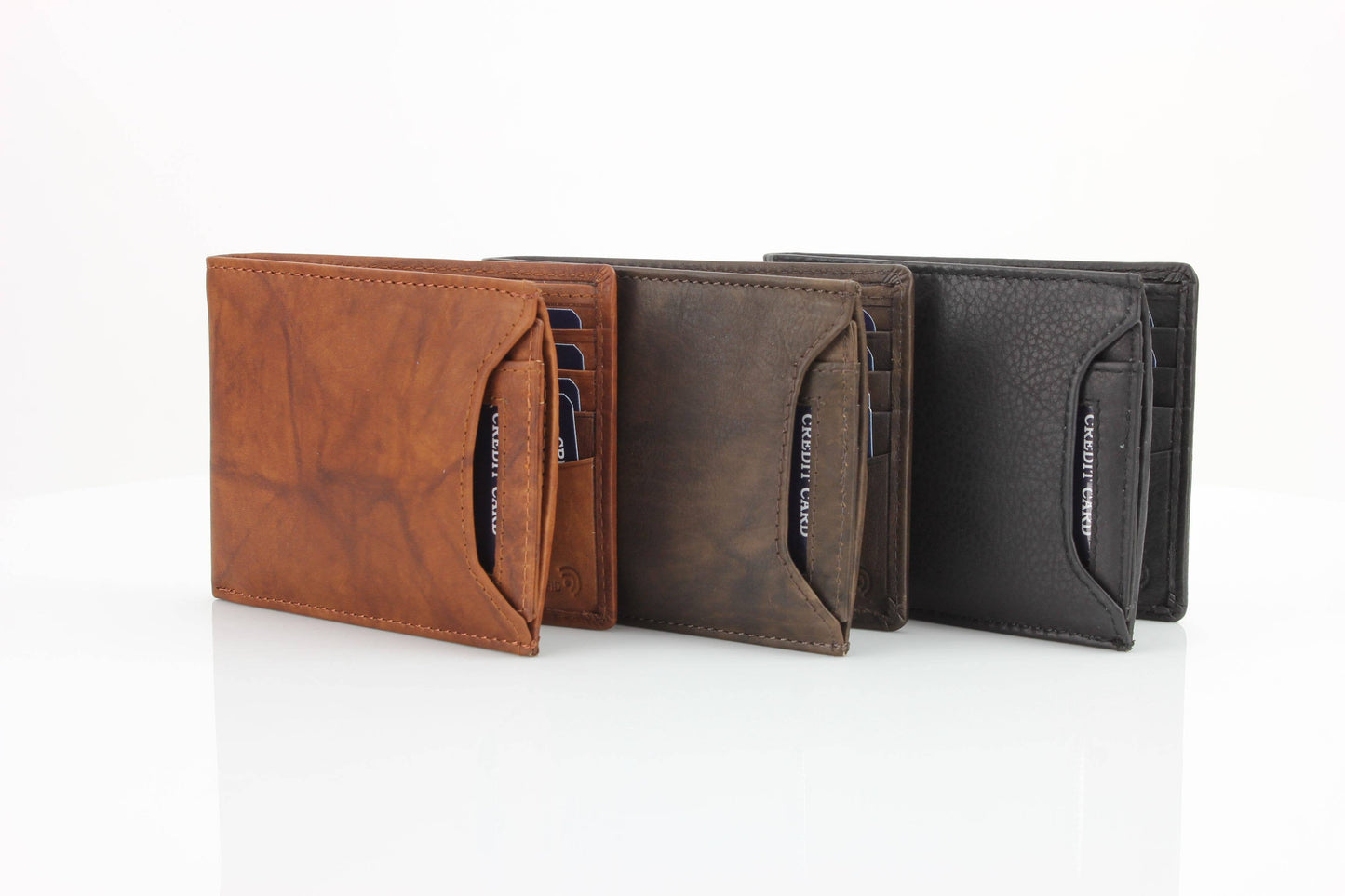 Bifold Wallet w/ Removable Card Sleeve 15725: Brown